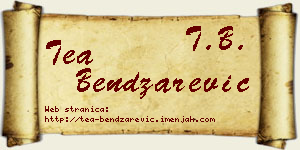 Tea Bendžarević vizit kartica